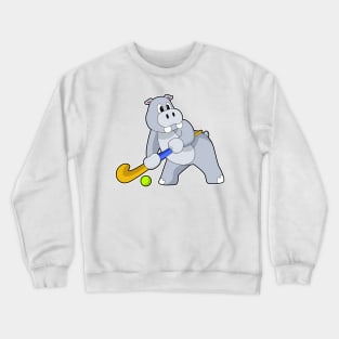 Hippo Hockey Hockey stick Crewneck Sweatshirt